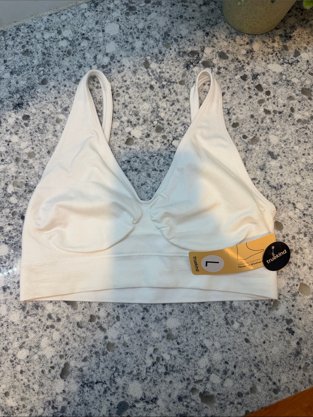 Truelkind white Seamless Wireless Bralette - L new